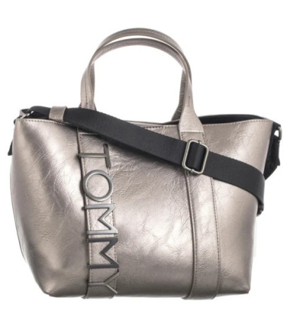 Tommy Hilfiger Tjw City Bold Mini Tote Silver AW0AW16501 (TH1208-a) handbag