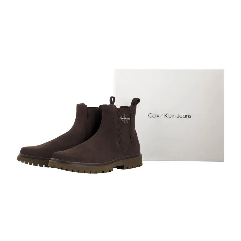 Calvin Klein Eva Boot Mid Chelsea Iconic Dr Triple Slate Black YM0YM01080 GWX (CK595-a) apavi