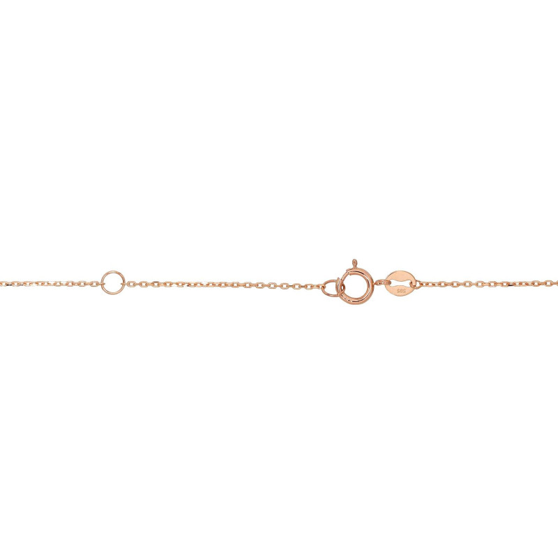 Gold necklace 1500056(Au-R)_TZLB, Red Gold 585°, Sky Blue Topaz