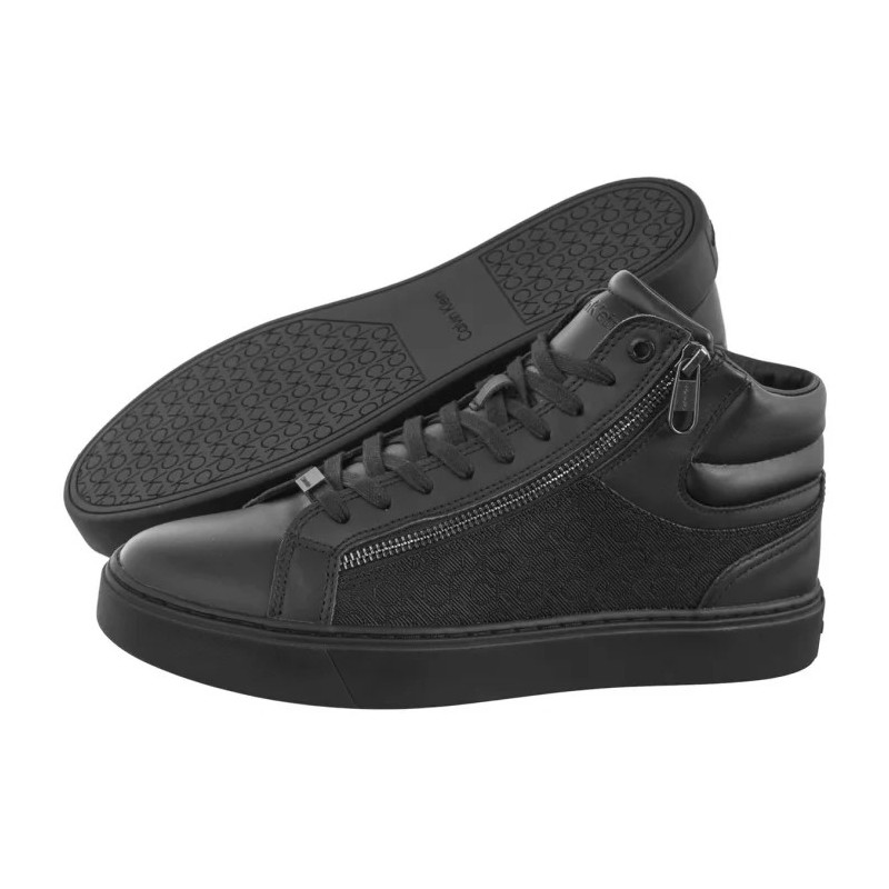 Calvin Klein High Top Lace Up W/ Zip Mono Triple Black Mono HM0HM01556 0GT (CK594-a) spordijalatsid