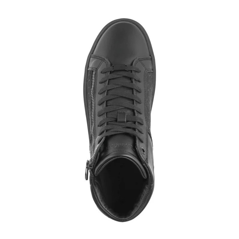 Calvin Klein High Top Lace Up W/ Zip Mono Triple Black Mono HM0HM01556 0GT (CK594-a) sporta apavi