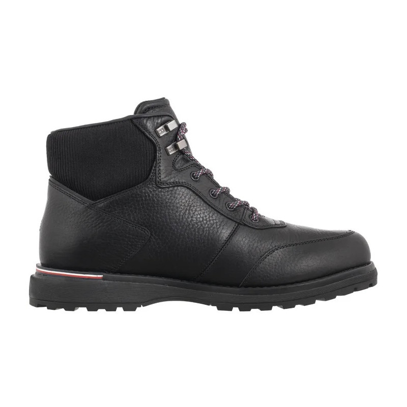 Tommy Hilfiger Corporate Warm Outdoor Lth Boot Black FM0FM05148 BDS (TH1213-a) boots