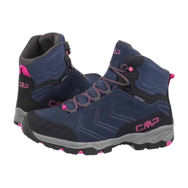 CMP Kids Melnick Mid Trekking Shoes Wp 3Q18584J 30MR Blue-Fuxia (CM33-a) batai