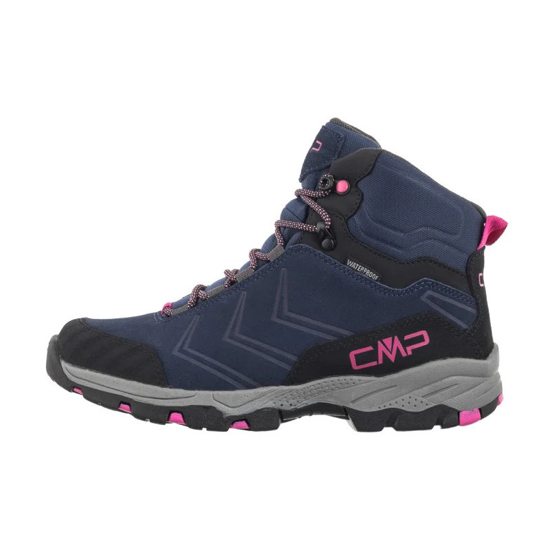 CMP Kids Melnick Mid Trekking Shoes Wp 3Q18584J 30MR Blue-Fuxia (CM33-a) batai