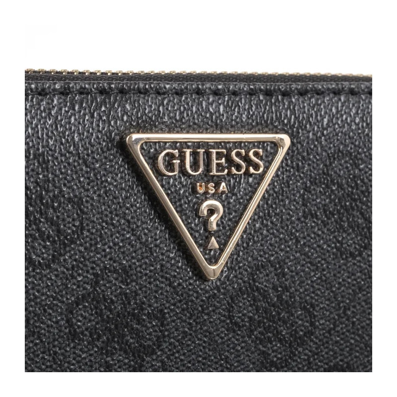 Guess Laurel Slg Medium Zip Around SWSG85 00140 Coal Logo (GU668-a) handbag