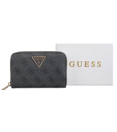 Guess Laurel Slg Medium Zip Around SWSG85 00140 Coal Logo (GU668-a) handbag