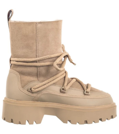 Tommy Hilfiger Real Shearling Lace-Up Snowboot Beige FW0FW08085 AEG (TH1210-a) batai