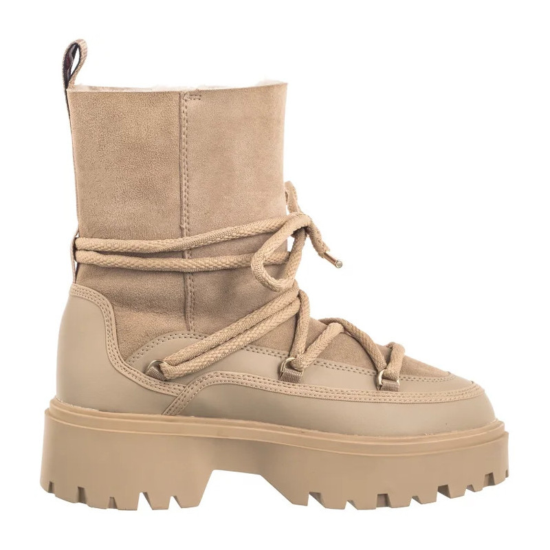 Tommy Hilfiger Real Shearling Lace-Up Snowboot Beige FW0FW08085 AEG (TH1210-a) batai