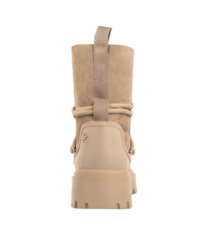 Tommy Hilfiger Real Shearling Lace-Up Snowboot Beige FW0FW08085 AEG (TH1210-a) batai