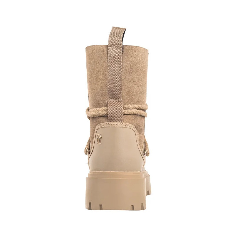 Tommy Hilfiger Real Shearling Lace-Up Snowboot Beige FW0FW08085 AEG (TH1210-a) batai