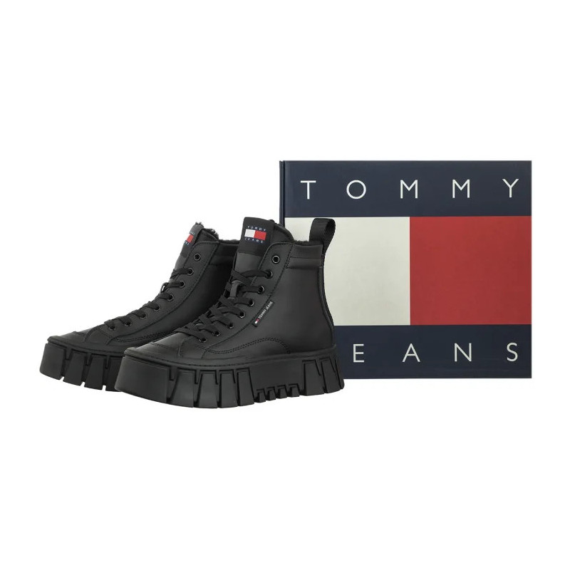 Tommy Hilfiger Tjw Vulc Flatform Mc Wl Black EN0EN02609 BDS (TH1209-a) batai