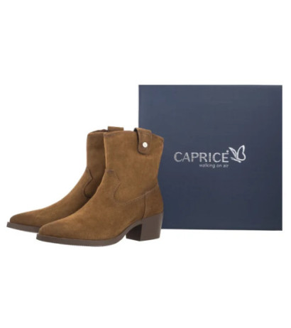 Caprice Brązowe 9-25313-43 741 Khaki Suede (CP423-a) batai