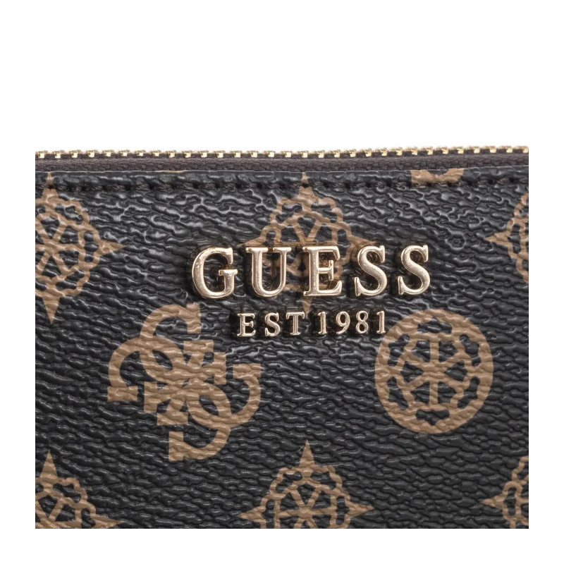 Guess Laurel Slg Small Zip Around SWPG85 00137 Mocha Logo (GU656-a) handbag