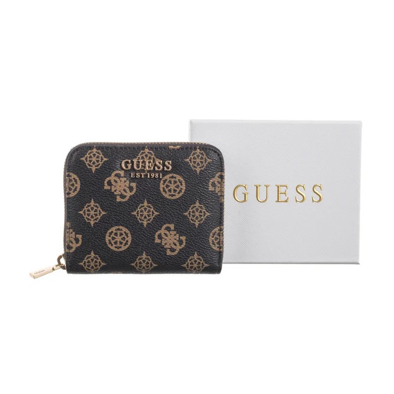 Guess Laurel Slg Small Zip Around SWPG85 00137 Mocha Logo (GU656-a) rankinė