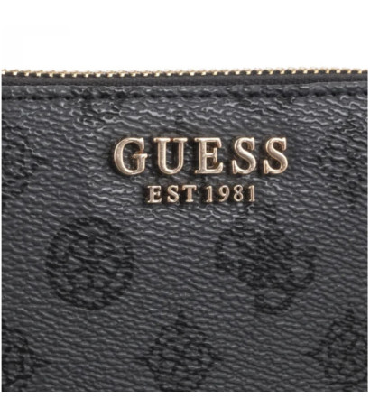 Guess Laurel Slg Small Zip Around SWPG85 00137 Charcoal Logo (GU656-b) handbag