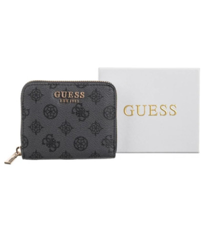 Guess Laurel Slg Small Zip Around SWPG85 00137 Charcoal Logo (GU656-b) handbag