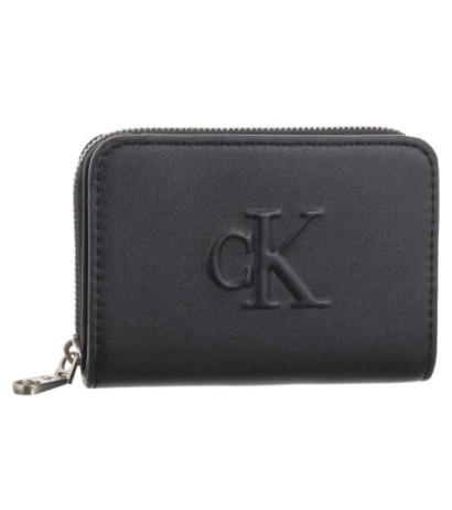 Calvin Klein Sculpted Med Zip Around Deboss Black K60K612741 BEH (CK589-a) handbag