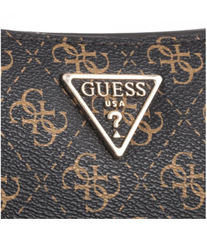 Guess Eco Erica Top Zip Shoulder Bag HWEQG9 51018 Brown Logo (GU664-a) rokassoma