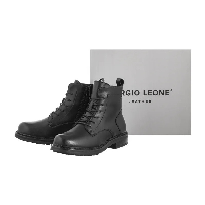 Sergio Leone Czarne BT 727-S (SL551-a) shoes