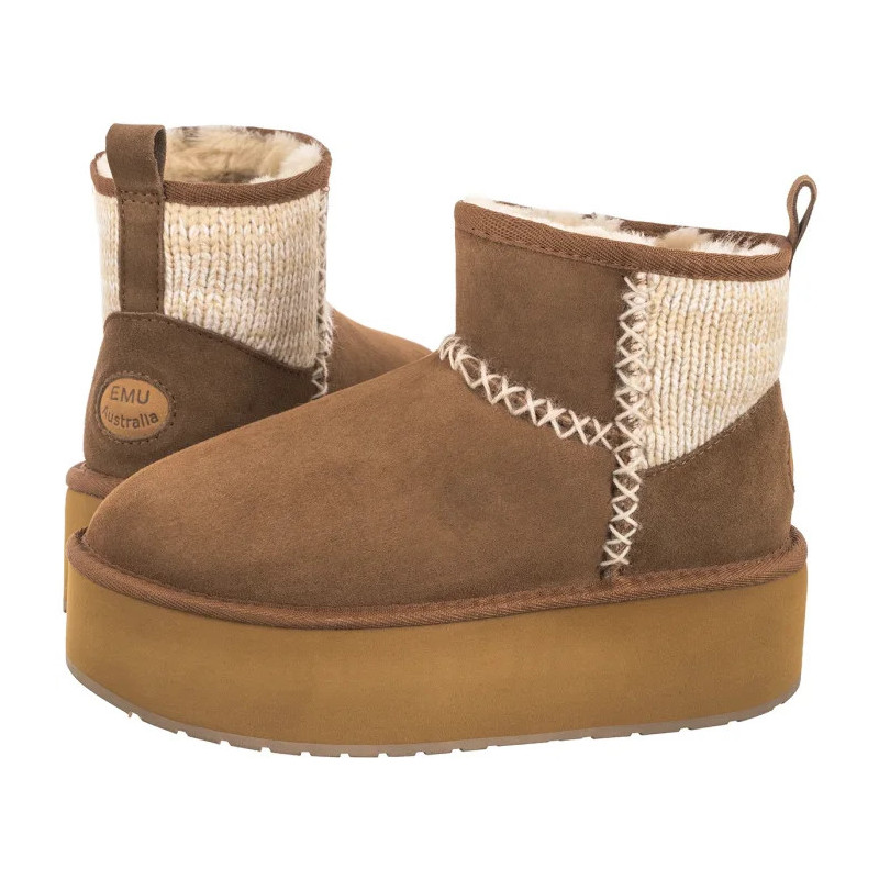 EMU Australia Stinger Knit Flatform Chestnut W13143 (EM515-a) batai