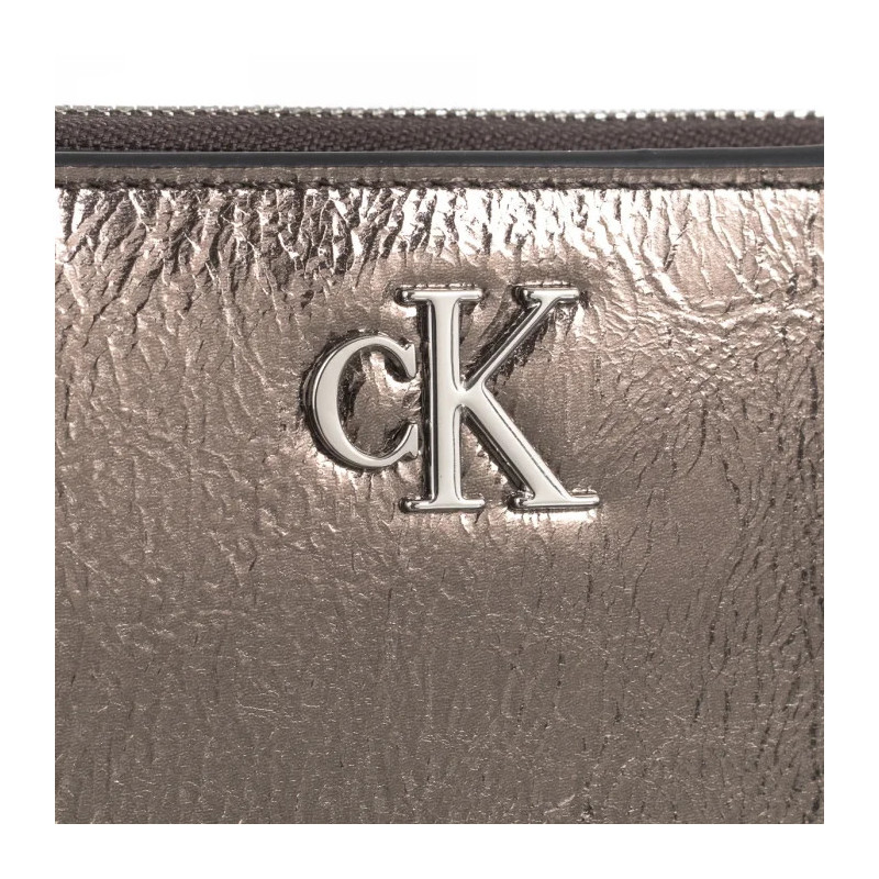 Calvin Klein Minimal Monogram M Zip Around T Gunmetal K60K612745 ADA (CK587-a) rankinė