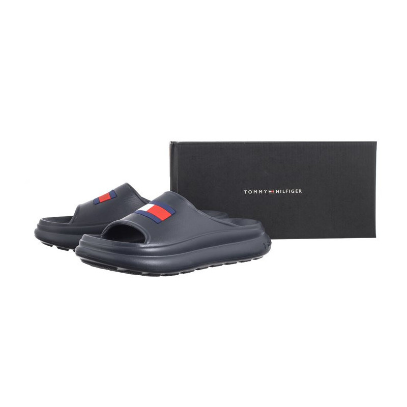 Tommy Hilfiger Foam Slide T3X0-33461-0083 800 Blue (TH1086-a) Moteriški batai/šlepetės