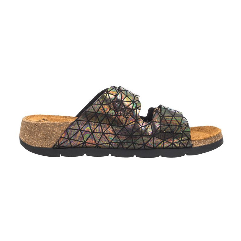 FLY London Caja Fantasy Black Petrol P144721011 (FL344-c) Sieviešu apavi/Flip Flops