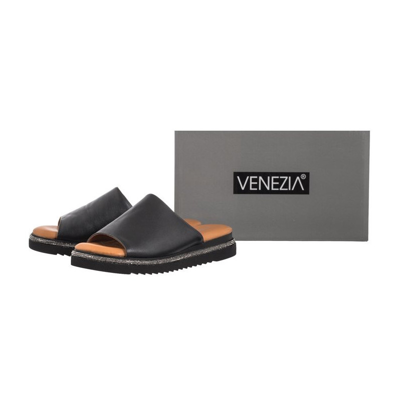 Venezia Czarne 0137271 BLACK (VE626-b) Moteriški batai/šlepetės