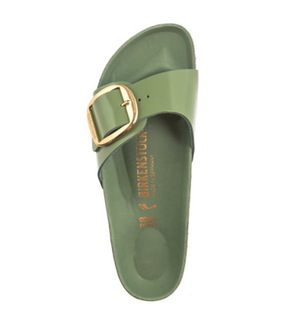 Birkenstock Madrid Big Buckle High-Shine Green Tea 1028738 (BK238-c) Women's Shoes/Flip Flops