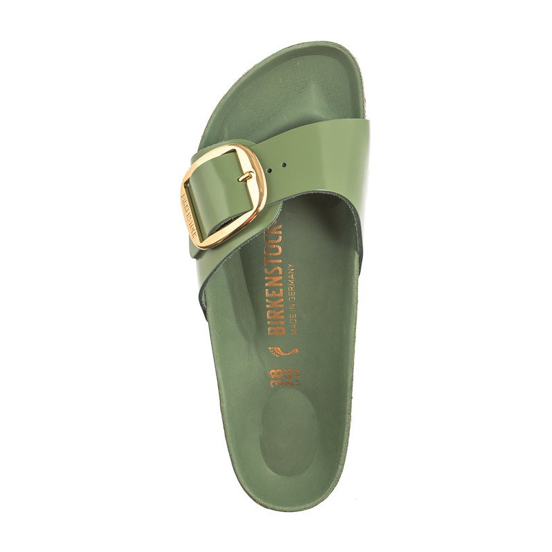 Birkenstock Madrid Big Buckle High-Shine Green Tea 1028738 (BK238-c) Women's Shoes/Flip Flops