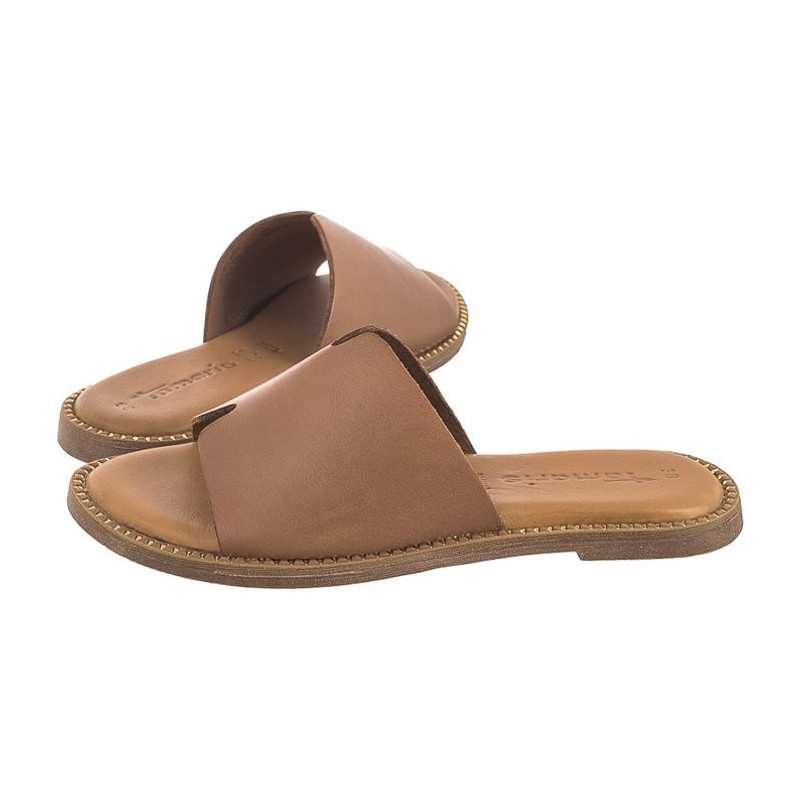 Tamaris Brązowe 1-27135-42 305 Cognac (TM484-b) Sieviešu apavi/Flip Flops