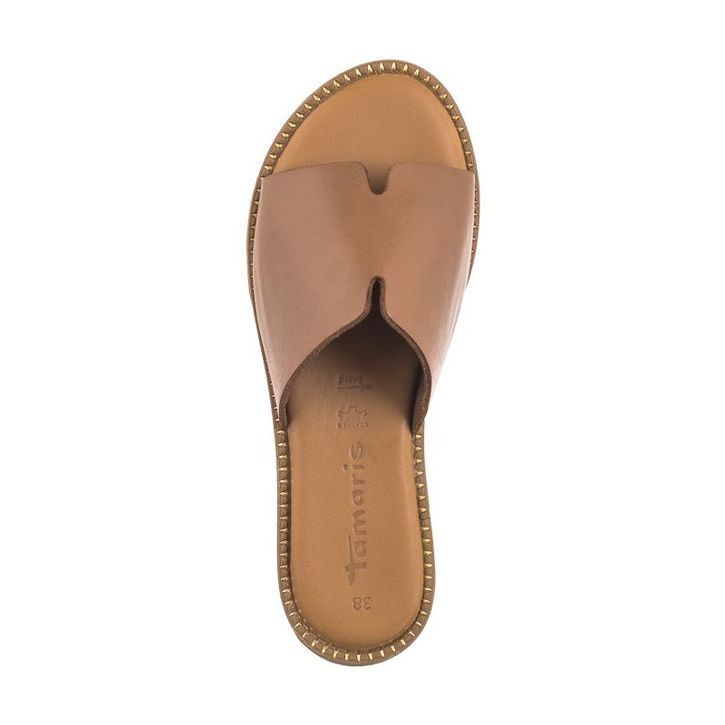 Tamaris Brązowe 1-27135-42 305 Cognac (TM484-b) Sieviešu apavi/Flip Flops