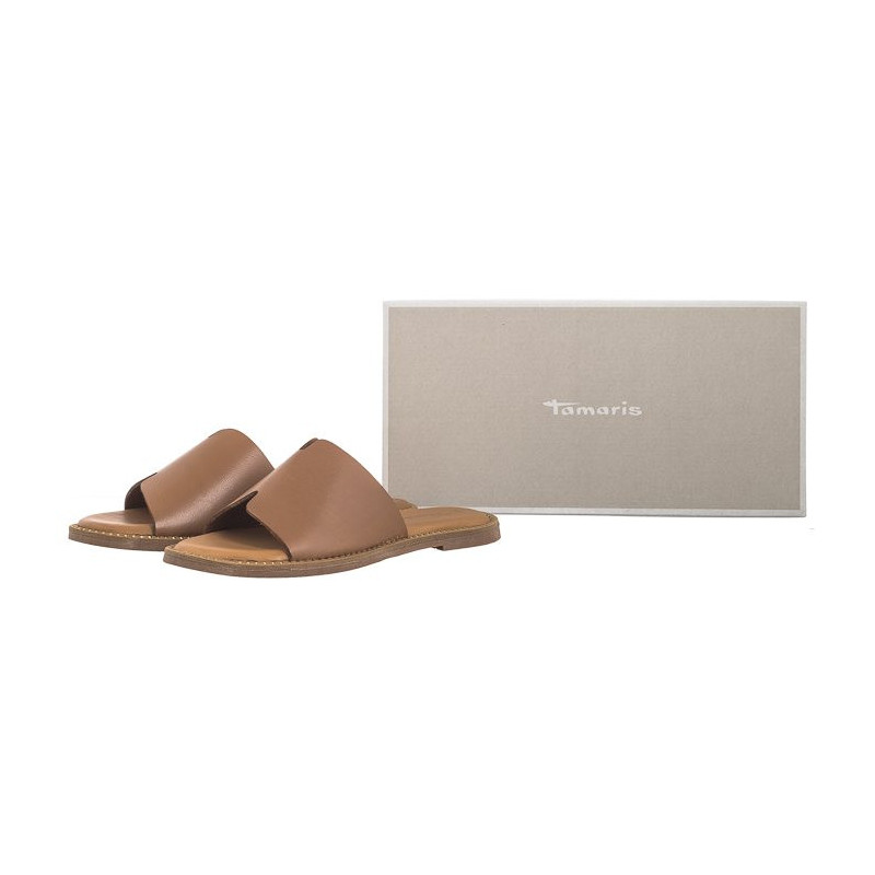 Tamaris Brązowe 1-27135-42 305 Cognac (TM484-b) Sieviešu apavi/Flip Flops