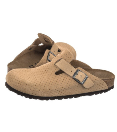 Birkenstock Boston BS Emboss Dots New Beige 1027014 (BK256-a) Moteriški batai/šlepetės