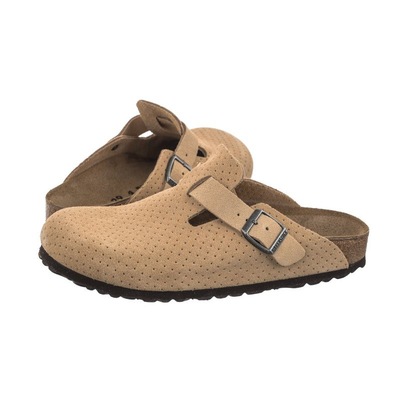 Birkenstock Boston BS Emboss Dots New Beige 1027014 (BK256-a) Moteriški batai/šlepetės