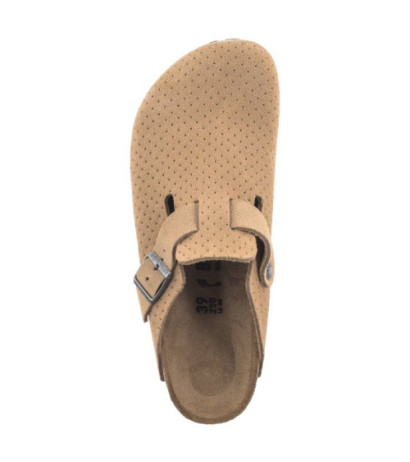 Birkenstock Boston BS Emboss Dots New Beige 1027014 (BK256-a) Moteriški batai/šlepetės