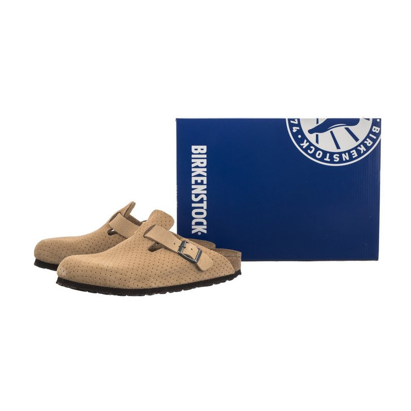 Birkenstock Boston BS Emboss Dots New Beige 1027014 (BK256-a) Moteriški batai/šlepetės