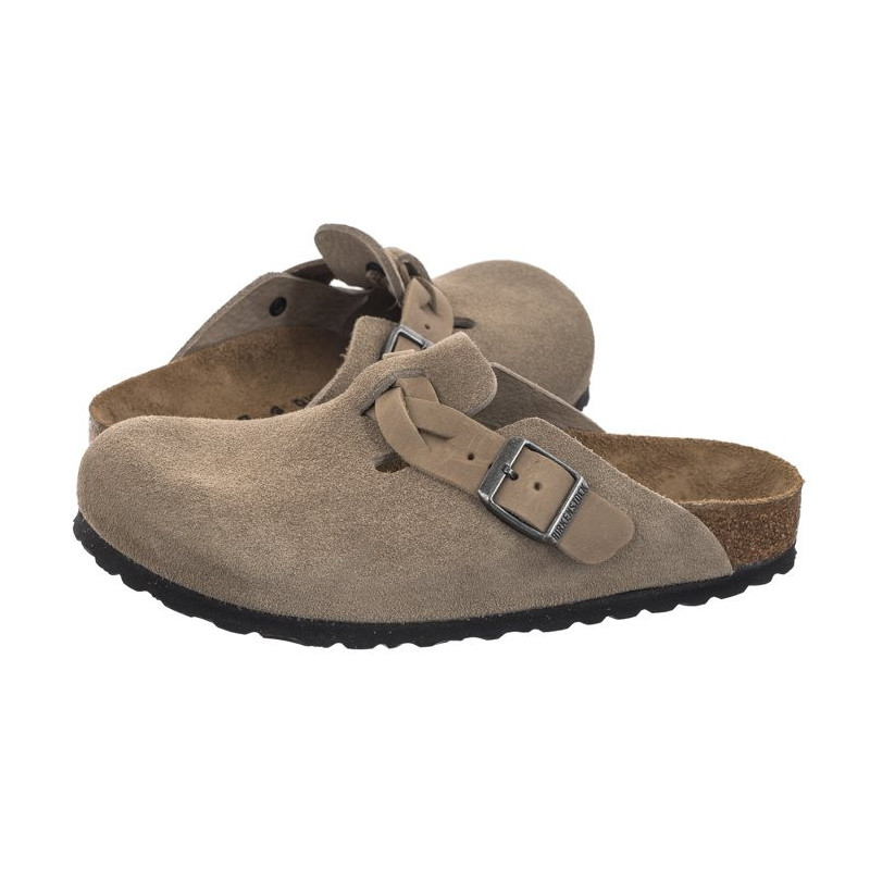 Birkenstock Boston Braided Taupe 1026694 (BK257-a) Women's Shoes/Flip Flops