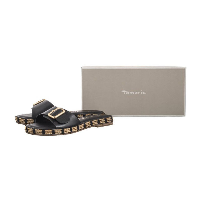 Tamaris Czarne 1-27117-42 001 Black (TM492-a) Sieviešu apavi/Flip Flops