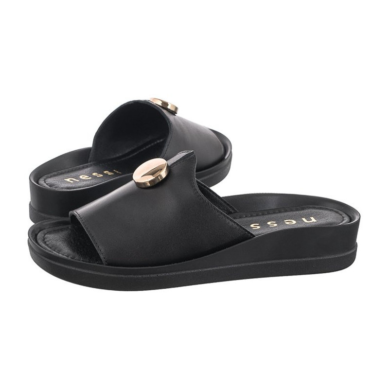 Nessi Czarne 24452_ 3 (NE384-a) Women's Shoes/Flip Flops