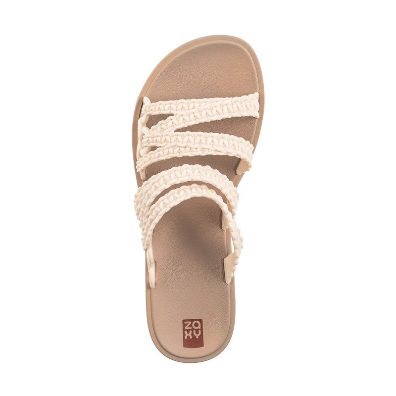 Zaxy Natural Slide AD JJ285283/AF604 Off White/L.Br (ZA183-a) Moteriški batai/šlepetės