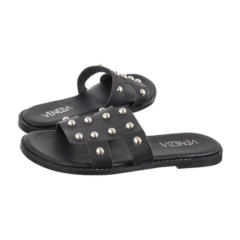 Venezia Czarne MRZ00092 Black (VE778-a) Sieviešu apavi/Flip Flops