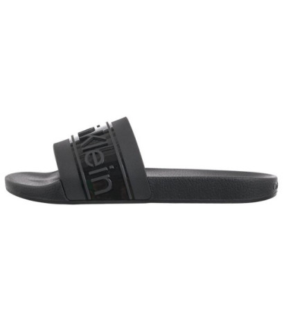 Calvin Klein Slide Tpu Saffiano Black HW0HW02107 BEH (CK508-a) Women's Shoes/Flip Flops