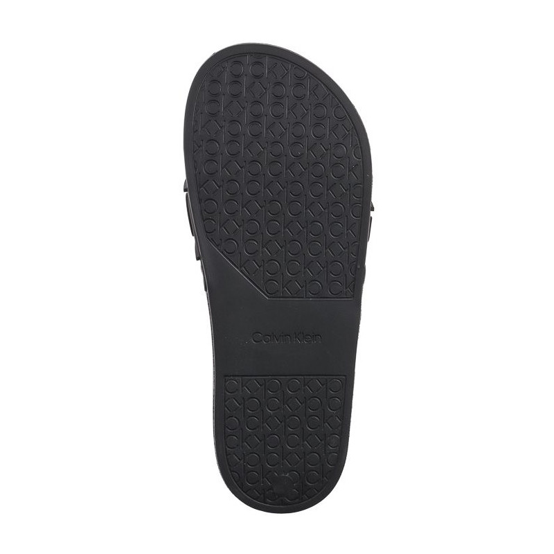 Calvin Klein Slide Tpu Saffiano Black HW0HW02107 BEH (CK508-a) Women's Shoes/Flip Flops