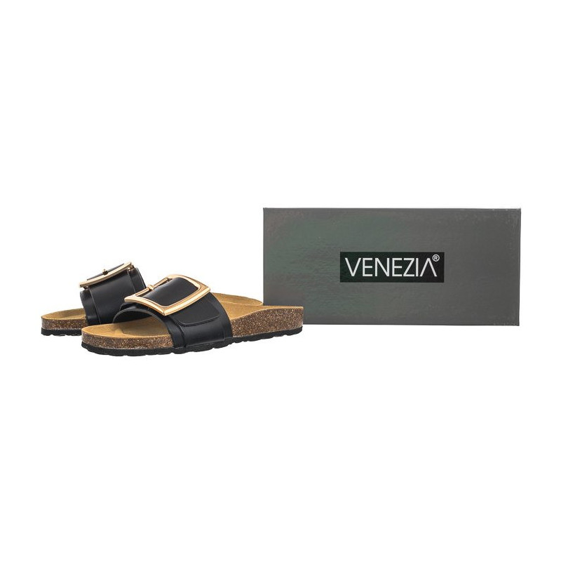 Venezia Czarne 2041 Vac Nero (VE781-a) Sieviešu apavi/Flip Flops