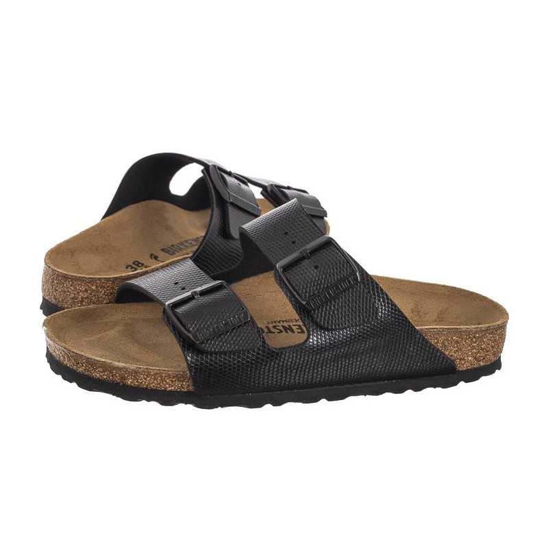 Birkenstock Arizona BS Shiny Lizard Black 1027835 (BK269-a) Moteriški batai/šlepetės