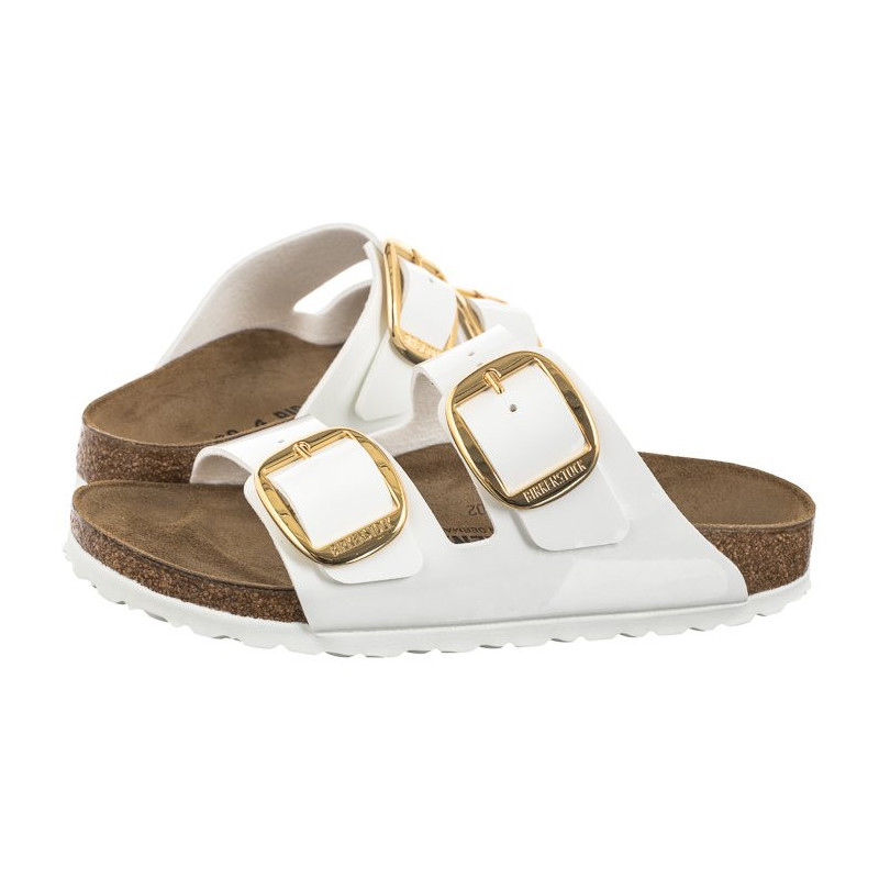 Birkenstock Arizona Big Buckle Patent White 1019818 (BK270-a) Sieviešu apavi/Flip Flops