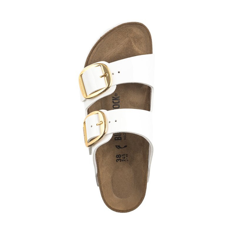 Birkenstock Arizona Big Buckle Patent White 1019818 (BK270-a) Sieviešu apavi/Flip Flops