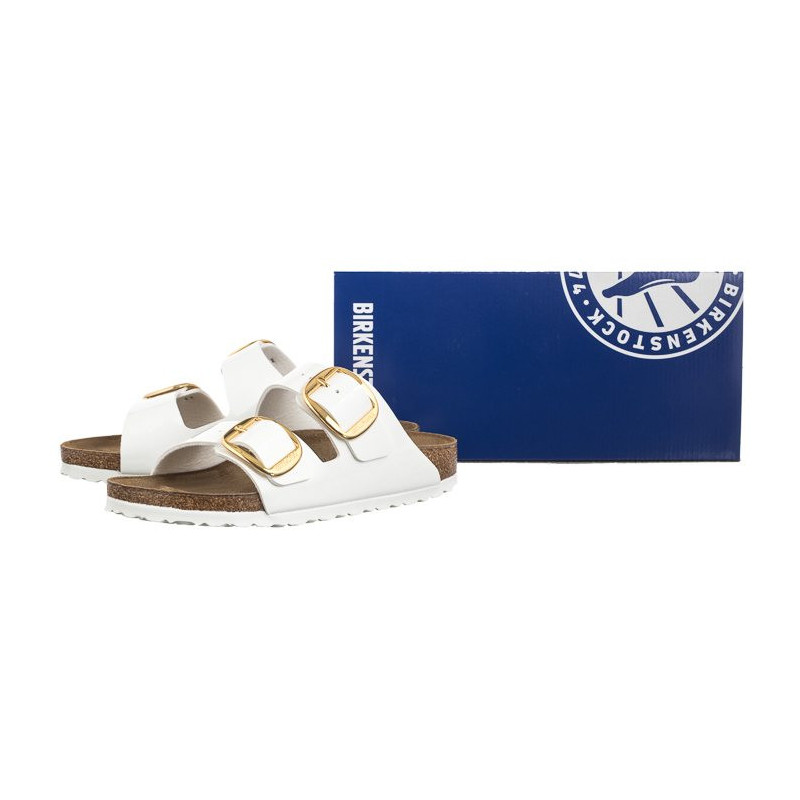 Birkenstock Arizona Big Buckle Patent White 1019818 (BK270-a) Sieviešu apavi/Flip Flops