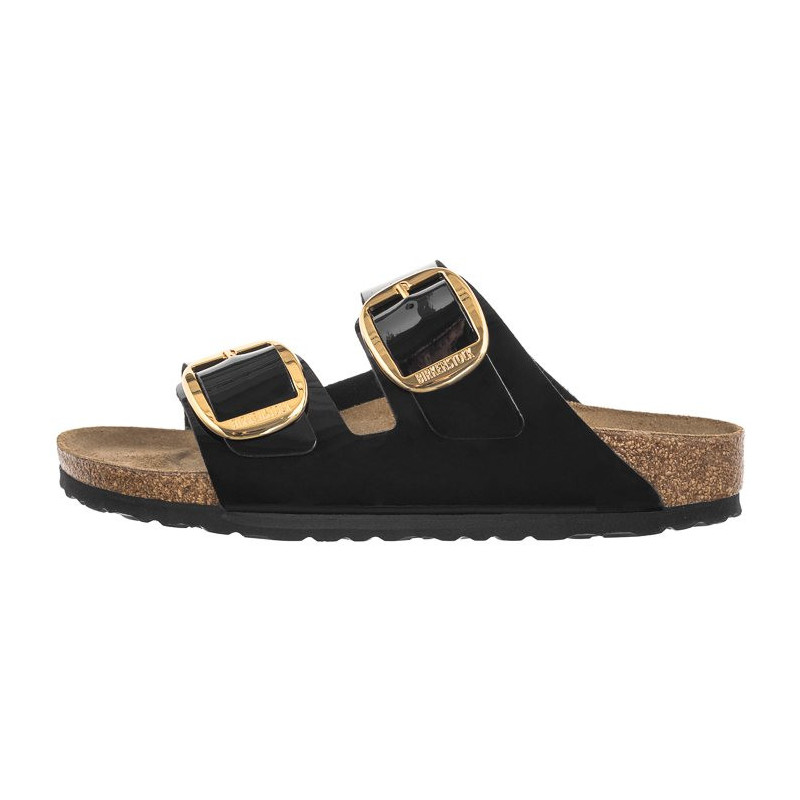 Birkenstock Arizona Big Buckle Patent Black/Gold 1027918 (BK270-b) Moteriški batai/šlepetės